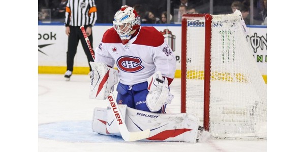 Les premières de la carrière de Jacob Fowler ont toutes eu lieu lors d'un match contre les Penguins de Pittsburgh Les premières de la carrière de Jacob Fowler ont toutes eu lieu lors d'un match contre les Penguins de Pittsburgh
